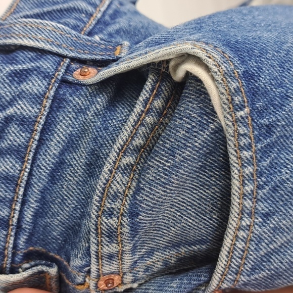 Vintage Levi's Orange tag 505 Straight leg medium dark wash denim jeans 36/30 - Picture 7 of 9